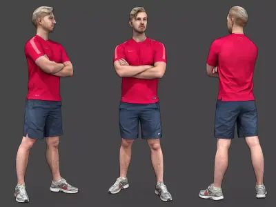 Stylized Man Character in sportswear 3D model