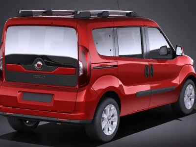 Fiat Doblo Passenger 2015 VRAY 3D model