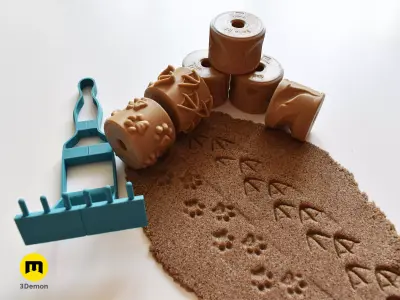 Texture Rollers Sand Patterns Free 3D print model