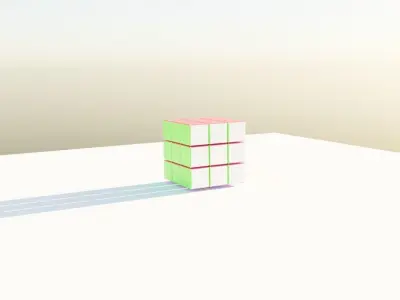 Rubiks cube  Low-poly 3D model