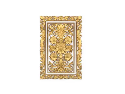 classical door decor 04  3D model