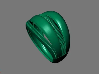 Women Ring Plain Ring Ready STL 3DM Models Womens Rings 3D print model 20