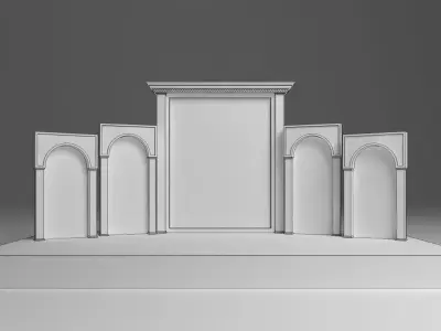 Modern Wedding Stage 3D model purchase