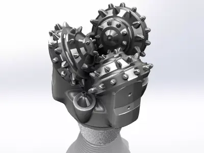 Design and Analysis of Tricone Drill Bit Assembly 3D model