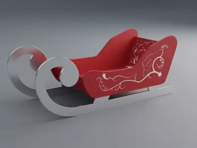 Toy sled 3D model