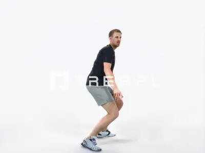 Mistery 08E Football Changing Direction Sports Man Low-poly 3D model