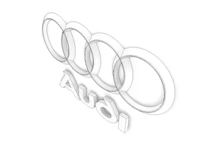3D Audi Emblem 3D model