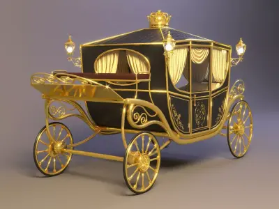brougham cinderella carriage 3D model