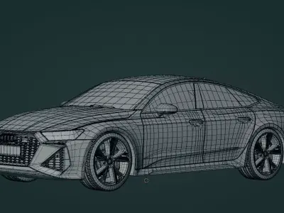 Audi RS7 Sportback 2020  Low-poly 3D model