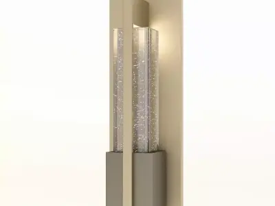 Double Axis Vintage Platinum LED Wall Sconce 3D model