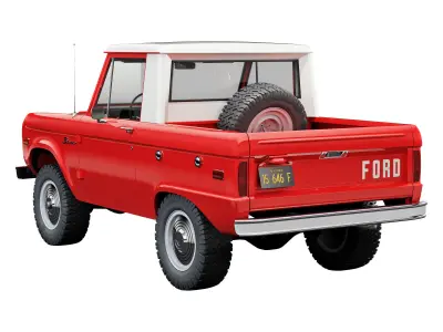 Ford bronco 1967 pickup 3D model
