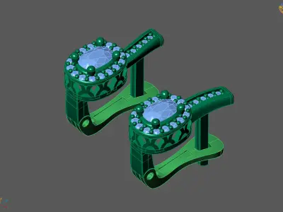 Women Earrings 3DM STL Womens Earring Renders 3D print models   3D print model 2