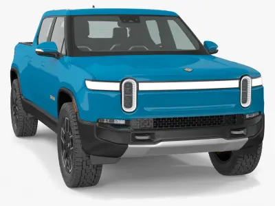 2023 Rivian R1T EV Pickup Truck Blue 3D model