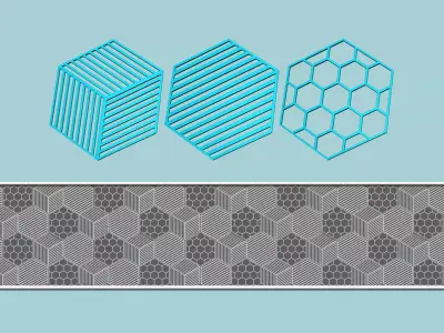Hexagonal Wall Panel A11 - Interior Design Decoration 3D print model