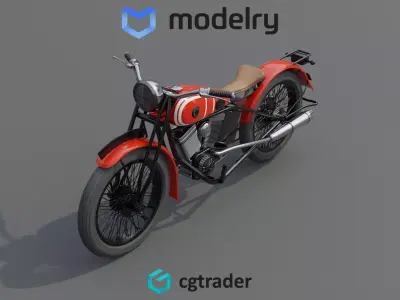 Cruiser Motorcycle 3D model