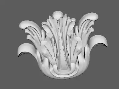 Central decor ornament for furniture 3D model 267