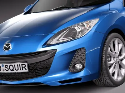 Mazda 3 hatchback 2012 european 3D Model 3D model