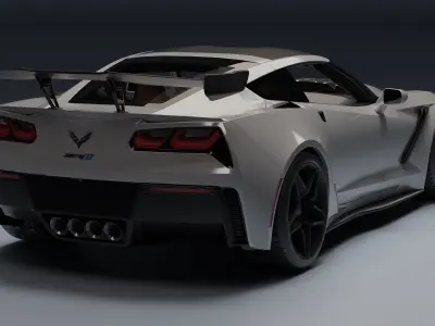 Chevrolet Corvette ZR1 Low-poly 3D model