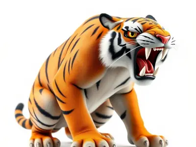 Tiger Animation Model Pack Low-poly 3D model