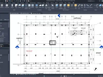 Modern Building - Retail and Apartments REVIT PROJECT 3D model
