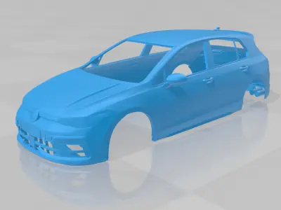 Volkswagen Golf R 2025 - Body Car STL Model 3D print model
