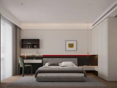 Modern Style Bedroom Interior  Master BedroomBoys RoomGuest Room 3D model