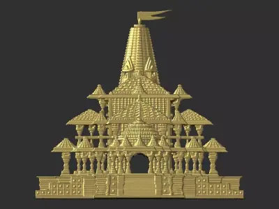 Ram Mandir 2d model 3D print model