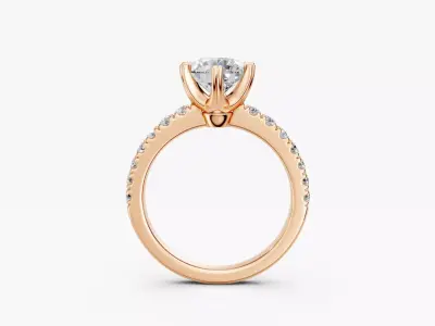 ZRK013 ENGAGEMENT RING 3D print model