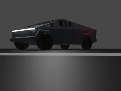 TESLA CAYBETRUCK Low-poly 3D model