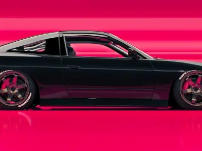 nissan 240sx tuning 3D model