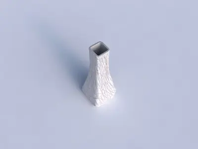 Vase squeezed rectangle with chaos plates 3D print model