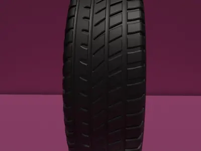 car tyre with a rim 3D model