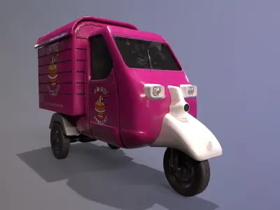 Tuk Tuk Truck - Pink 3D model