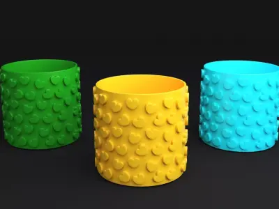Pot 3D model 3D print model 17 3D print model