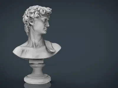 David Bust  Low-poly 3D model