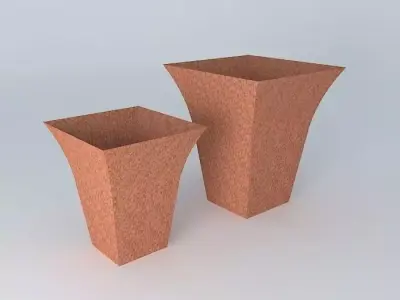 Brick colour vase Free 3D model