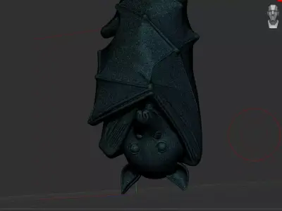Realistic Hanging Bat - 3D Printable Halloween Decoration 3D print model