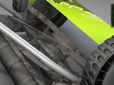 Garden Manual Lawn Mower 3D model