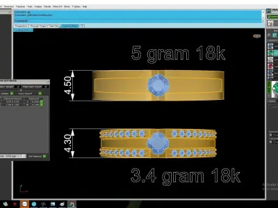 Elegant Crossover Double Band Ring Jewelry Design  2954 3D print model