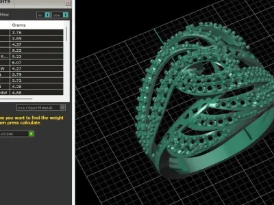 STL 3DM Women Ring Womens Ring Diamonds With Stone Model 3D print model