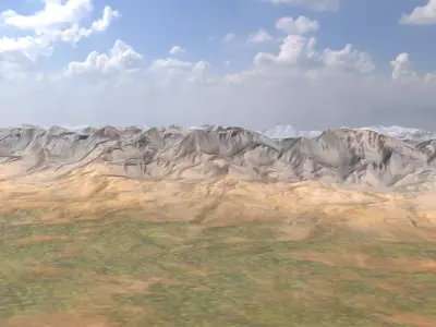 Terrain Low-poly PBR Free low-poly 3D model