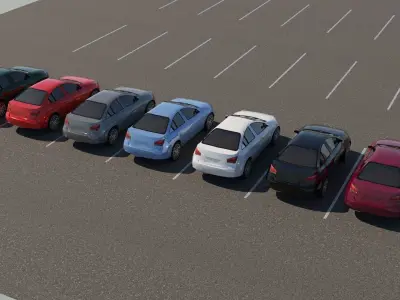 R3DP American Cars Low-Poly PBR - Chevy Cruz Low-poly 3D model