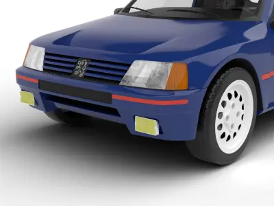 Peugeot 205 Turbo 16 1984 3d model 3D model