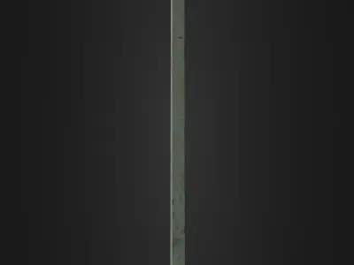 Old Retro Futuristic Street Light  Low-poly 3D model