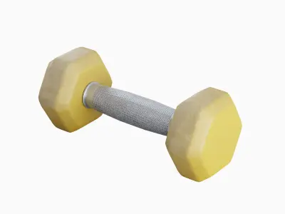 Rubber Dumbbell 04 Low-poly 3D model