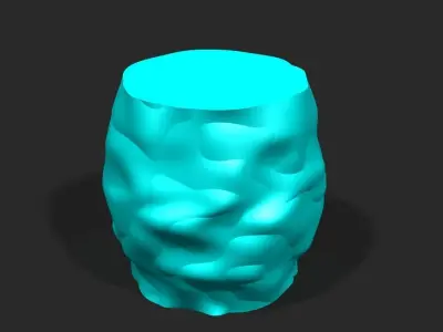 Cups and vases - bumpy surface 2 3D print model