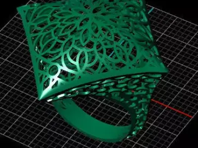 free fusion gold ring  Free 3D print model