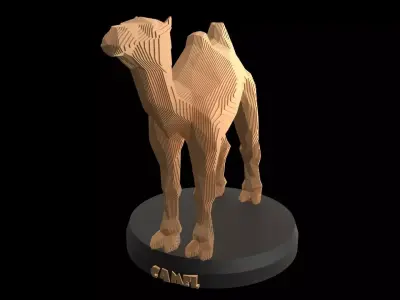 Parametric Camel Low-poly 3D model
