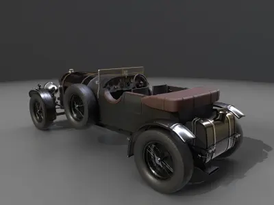 1920s Sports Car Low-poly 3D model