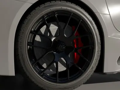 Car Rigged - Mercedes AMG GT3 3D model